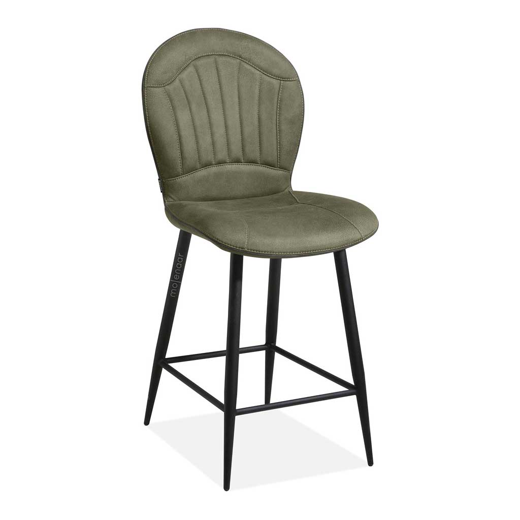 Tabouret de bar Sprint : cognac, vert mousse ou anthracite - MX