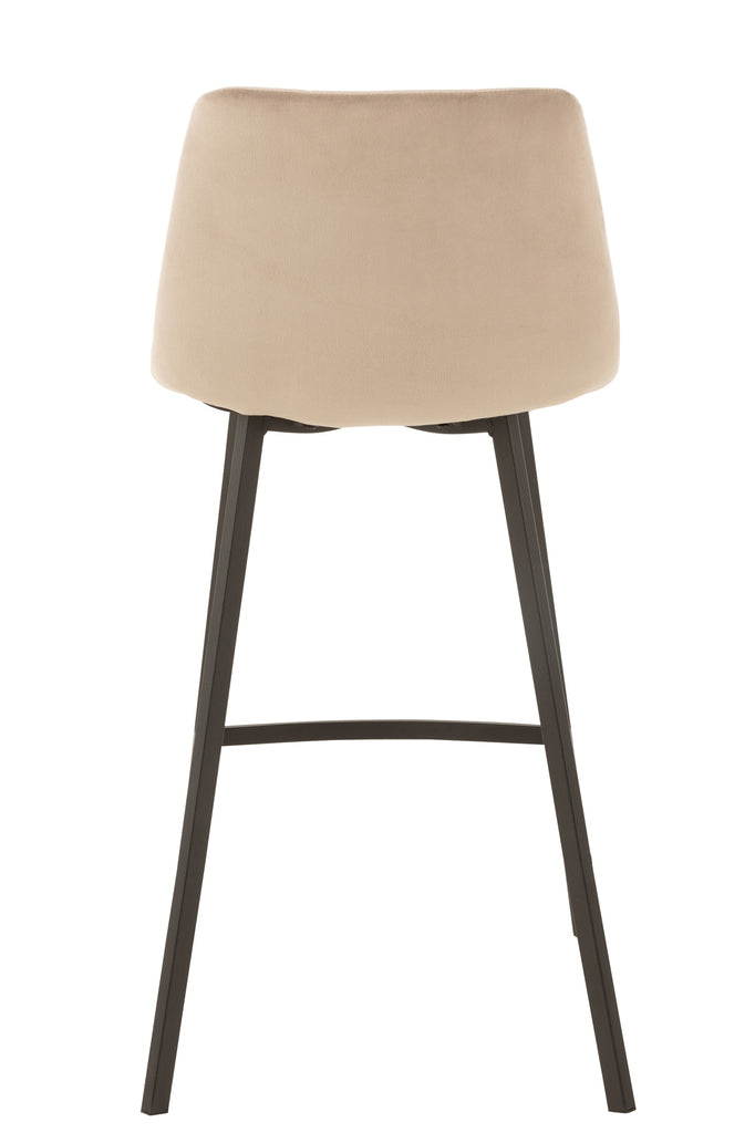 Barstoel Olivier Textiel/Metaal Beige - J-LINE