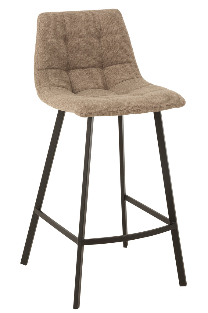 Barstoel Stephane Textiel/Metaal beige - J-LINE