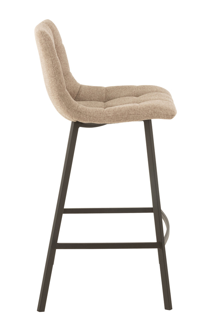 Barstoel Stephane Textiel/Metaal beige - J-LINE