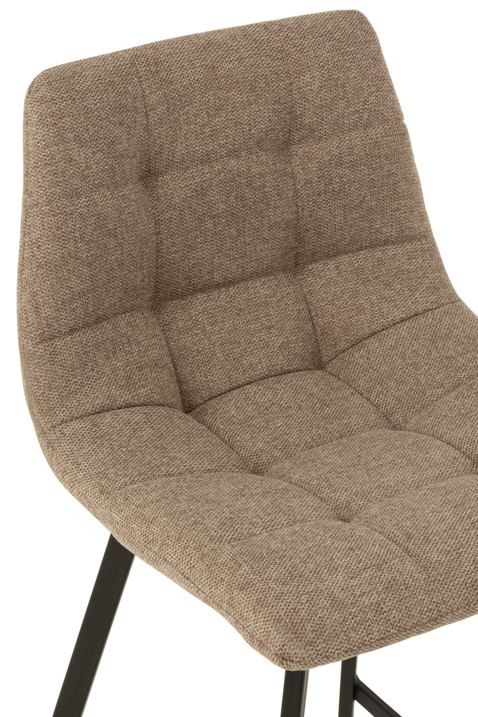 Barstoel Stephane Textiel/Metaal beige - J-LINE