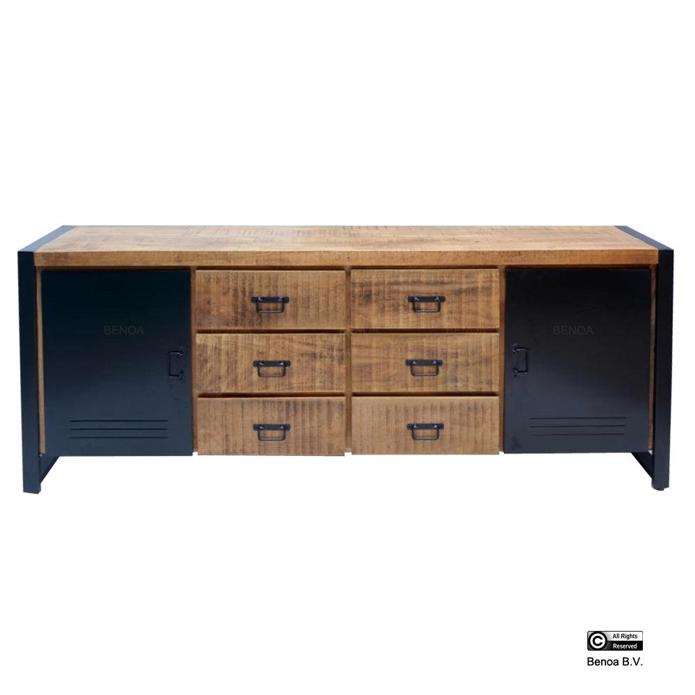 Buffet Bas 200 - 2 portes 6 tiroirs BNO