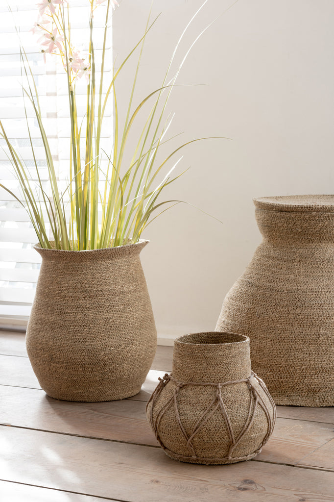 Panier Marie en jonc de mer naturel - J-LINE