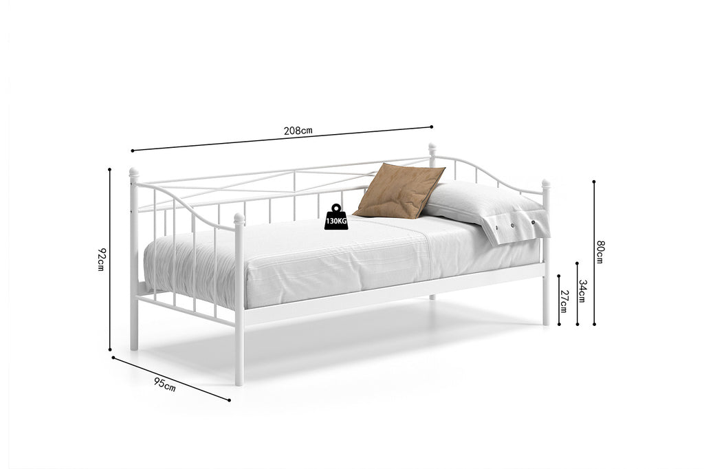 Lit 'Sablo' 90x200 blanc - RS