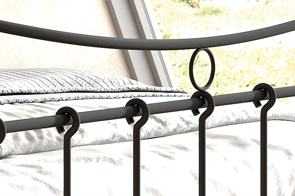 Bed 'Sacha' 140x200 met lattenbodem zwart RS