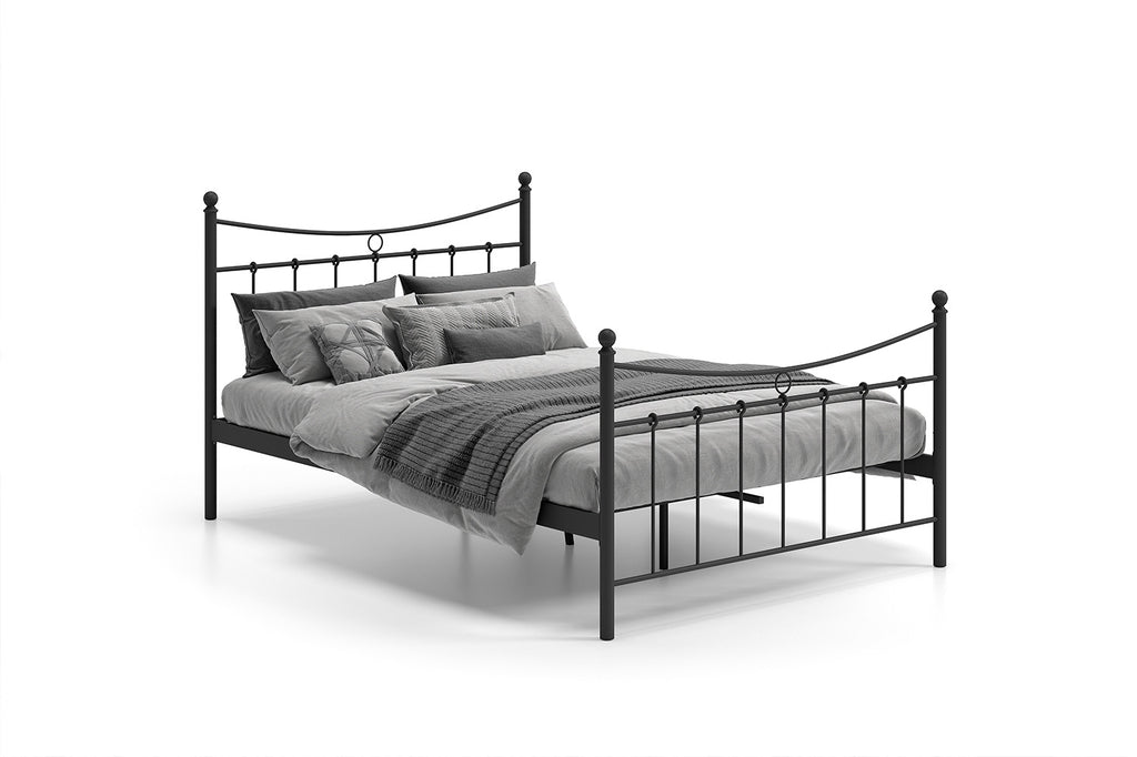 Bed 'Sacha' 140x200 met lattenbodem zwart RS