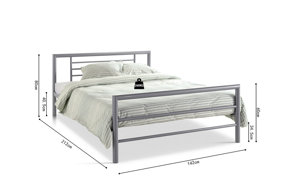 Bed 'Sandro' 140x200 grijs - RS