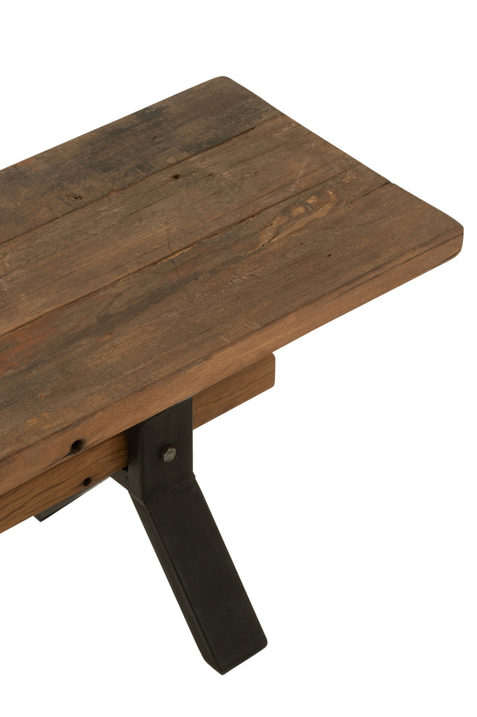 Bank Vintage Hout Bruin - J-LINE