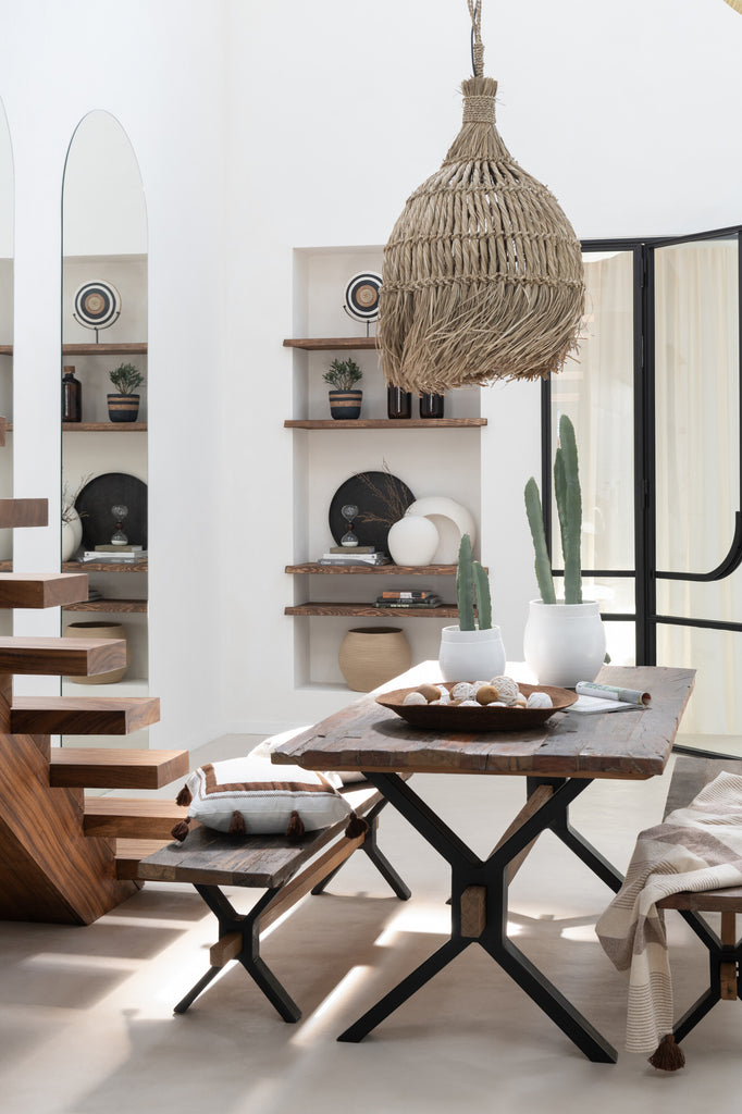Bank Vintage Hout Bruin - J-LINE