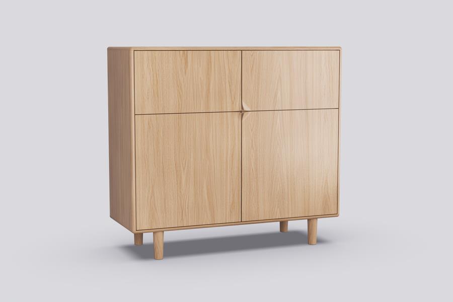 Dressoir hoog Sento 2-deurs eik (4 kleuren) - THS