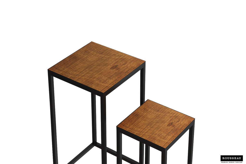 Table d'appoint 'Madeira' 2 pièces en bois de manguier RS