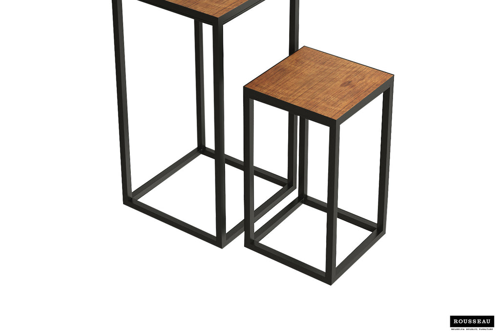 Table d'appoint 'Madeira' 2 pièces en bois de manguier RS