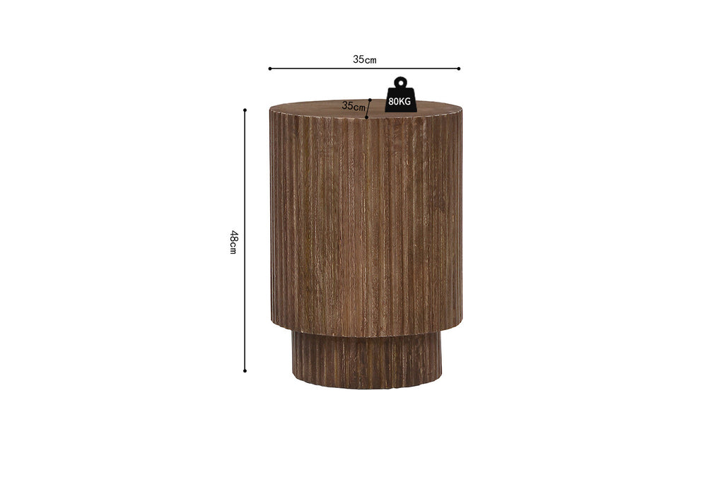 Table d'appoint 'Victor' en bois de manguier marron clair RS