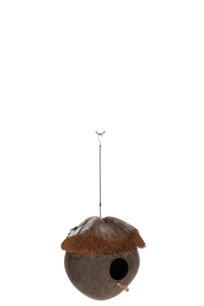 Vogelhuis kokosnoot bruin - J-LINE