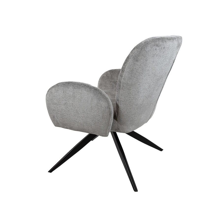 Fauteuil Bobby, rotatif à 360°, gris clair