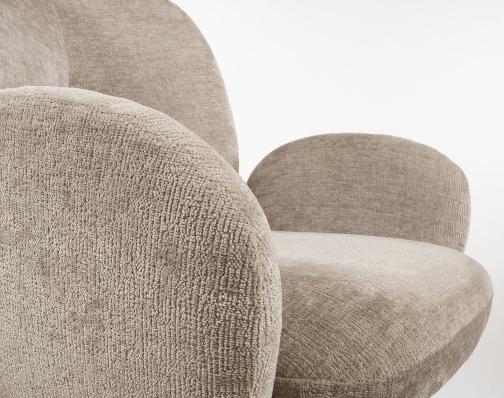 Fauteuil Bobby pivotant 360° - taupe NW