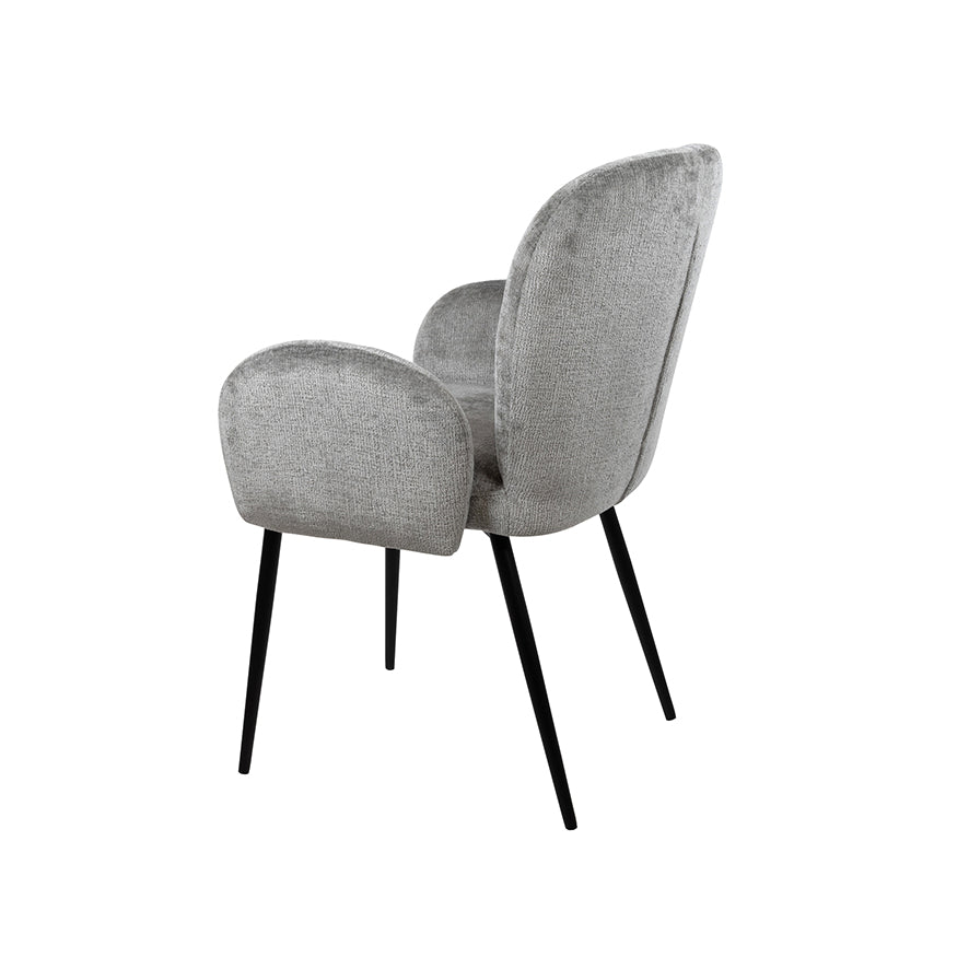 Armstoel Bobby - lichtgrijs (prijs = set van twee) - NW