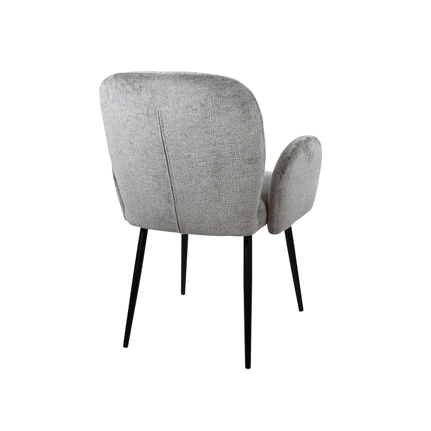 Armstoel Bobby - lichtgrijs (prijs = set van twee) - NW