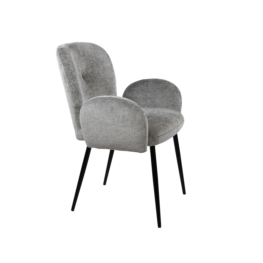 Armstoel Bobby - lichtgrijs (prijs = set van twee) - NW