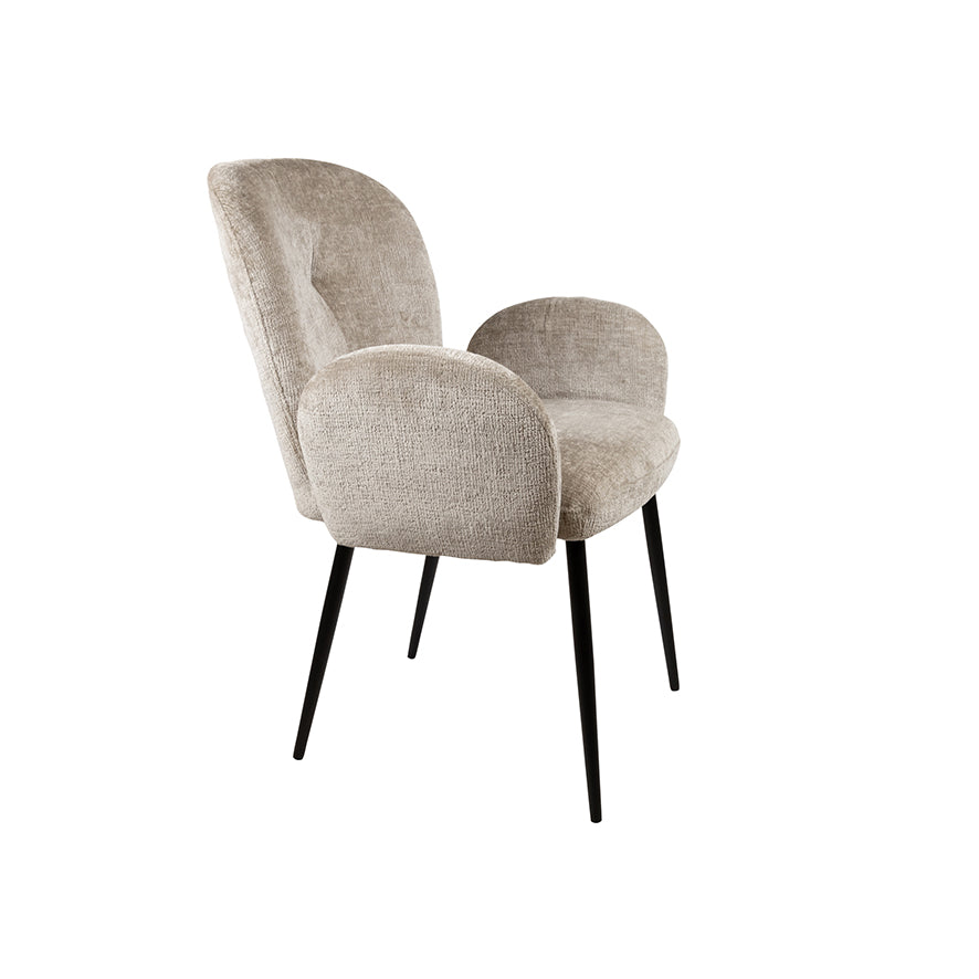 Armstoel Bobby - liver (prijs = set van twee) - NW