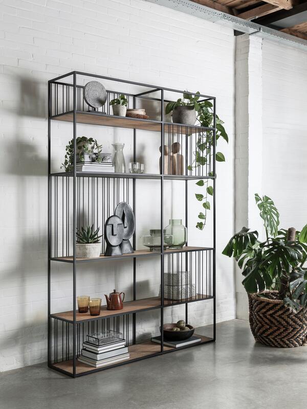 Bibliothèque/séparateur de pièce Barra 140 L DTP - 5 étagères