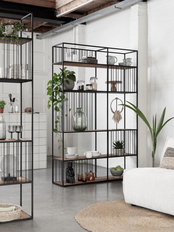 Bibliothèque/séparateur de pièce Barra 140 L DTP - 5 étagères