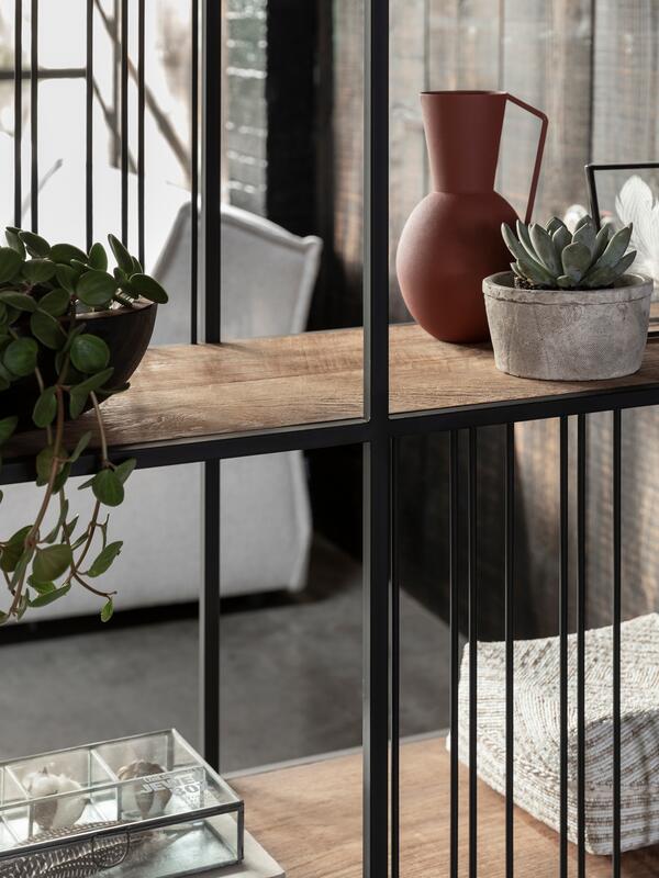 Bibliothèque/séparateur de pièce Barra 140 L DTP - 5 étagères