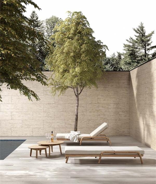 Bain de soleil d'extérieur BORAS en teck naturel - VDC