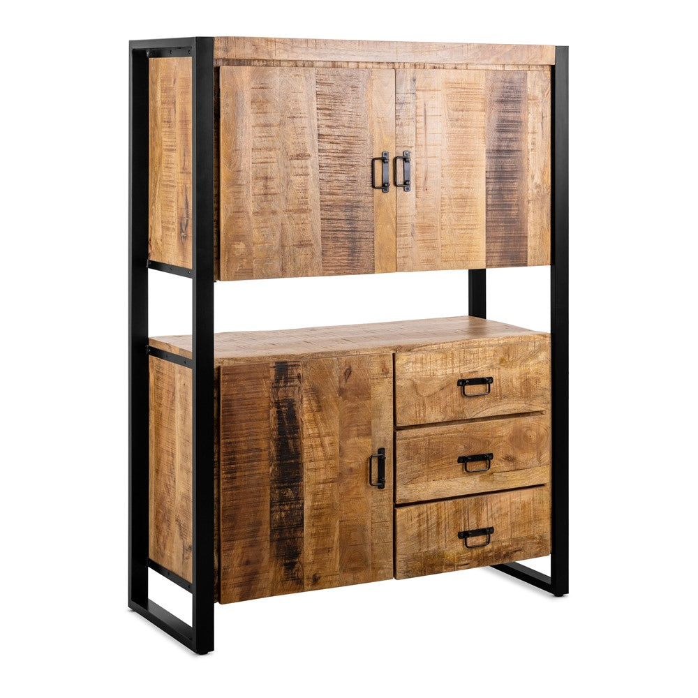 Armoire de rangement Britt 115 - 3 portes, 3 tiroirs BNO