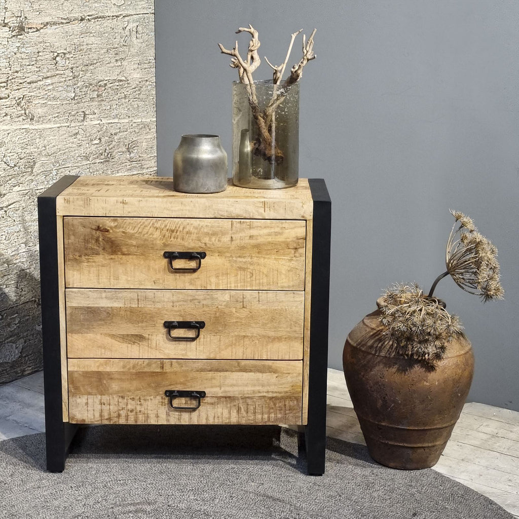 Meuble d'appoint Britt - Meuble 3 tiroirs BNO
