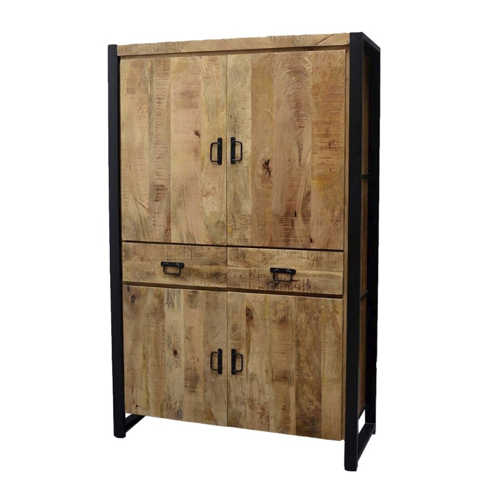 Armoire de rangement Britt 115 - 4 portes, 2 tiroirs, BNO