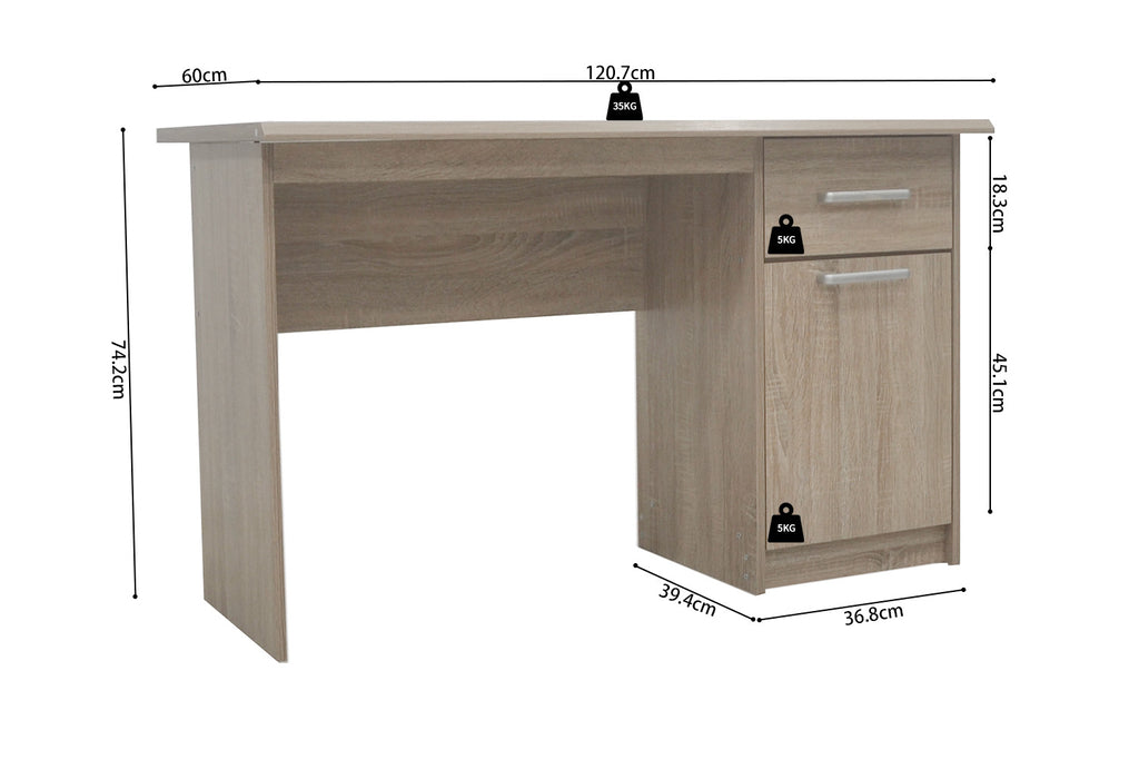 Bureau 'Milou' 1 lade 1 deur Wit - RS