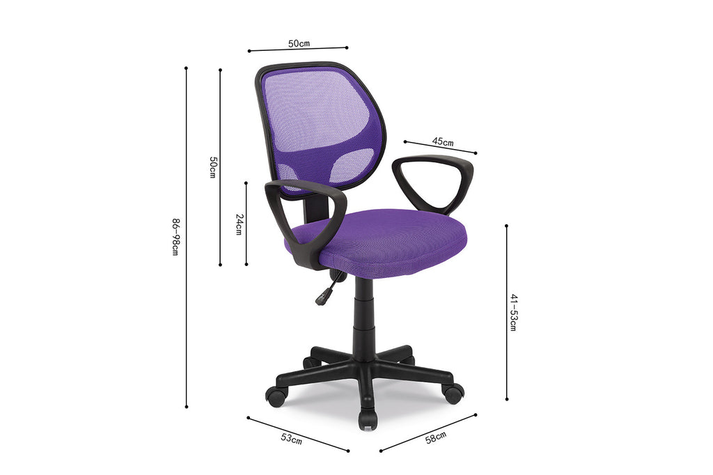 Chaise de bureau 'Hippa' Mesh Violet RS
