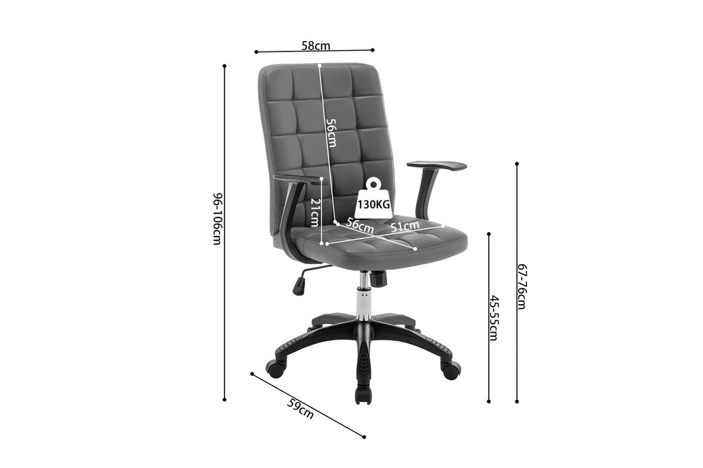 Chaise de bureau 'Luka' grise RS