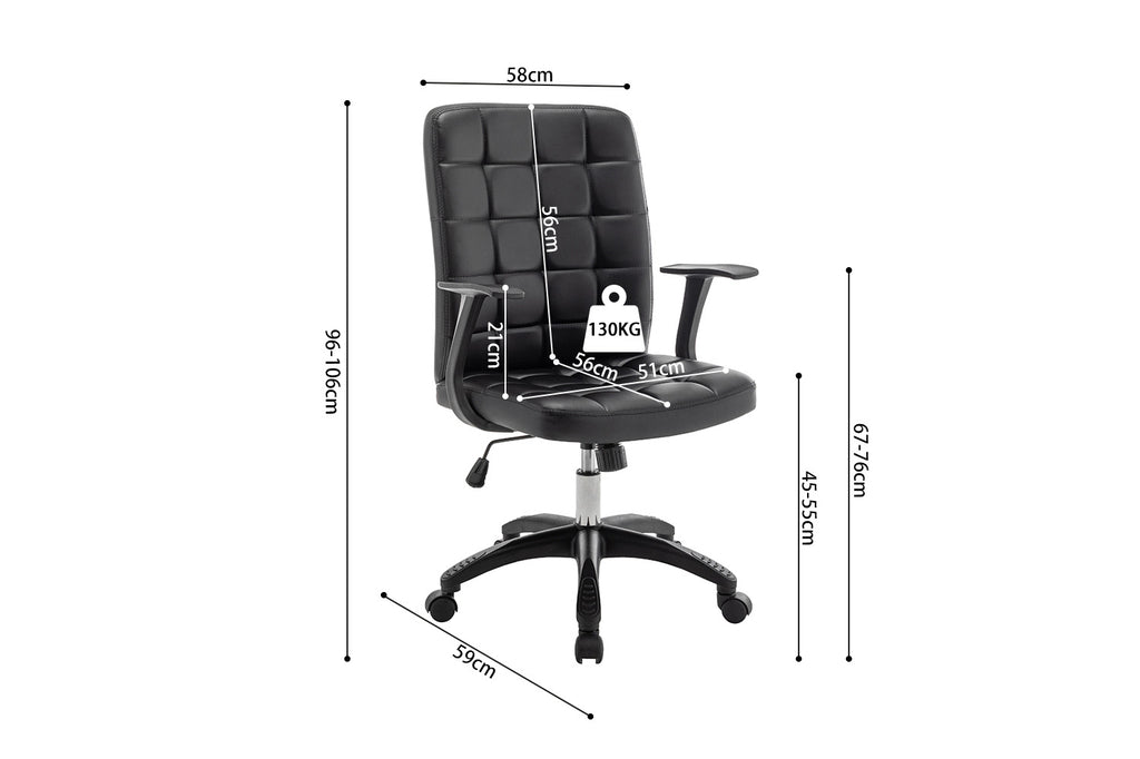 Chaise de bureau 'Luka' noire RS