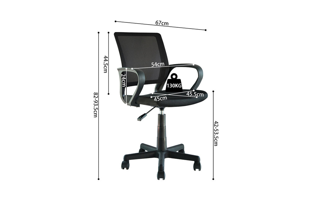 Chaise de bureau 'Pura' noire - RS