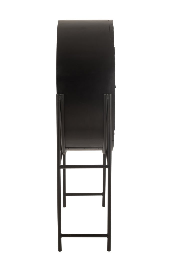 Meuble Shanil en bois recyclé/MDF noir - J-LINE