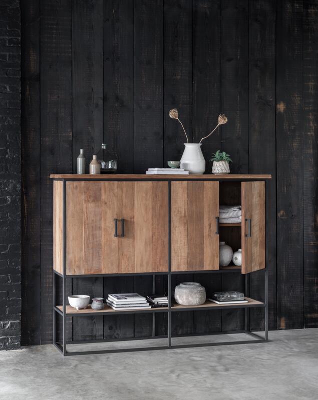 Bergkast Beam DTP - groot, 4 deuren, open rek