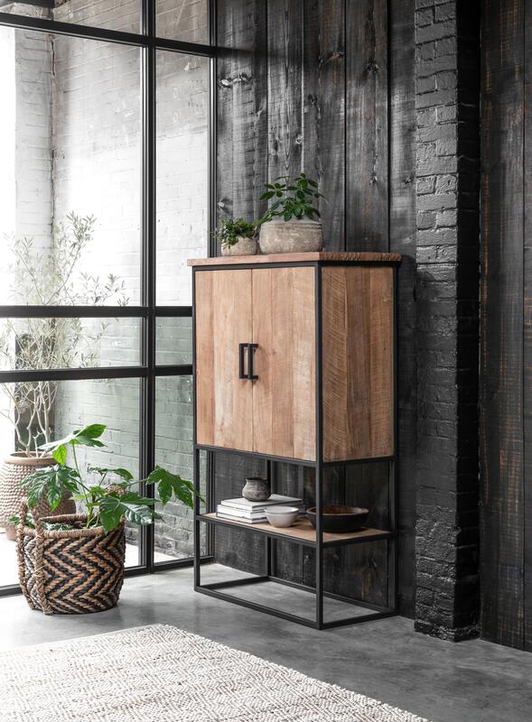 Bergkast Beam DTP - klein, 2 deuren, open rek