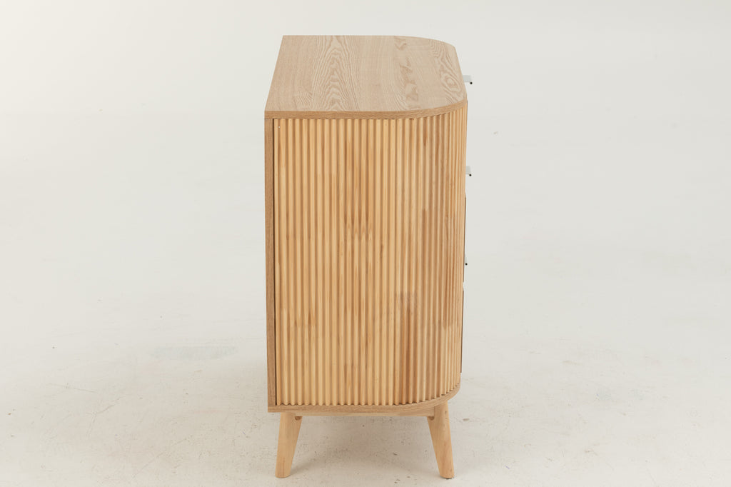 Meuble de rangement arrondi en MDF/pin - J-LINE