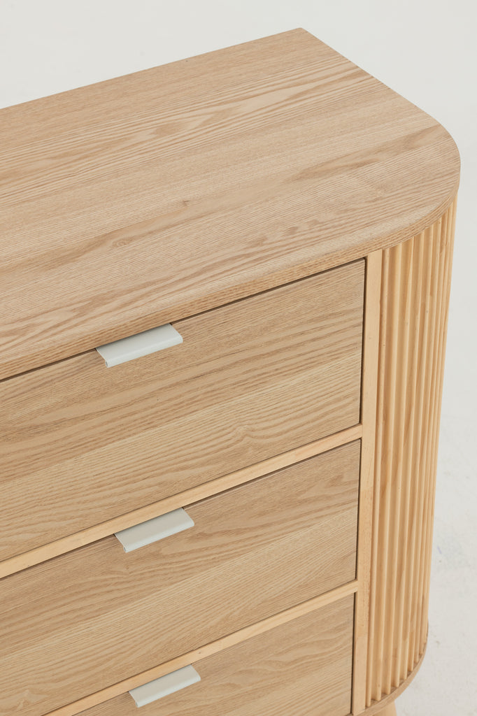 Meuble de rangement arrondi en MDF/pin - J-LINE