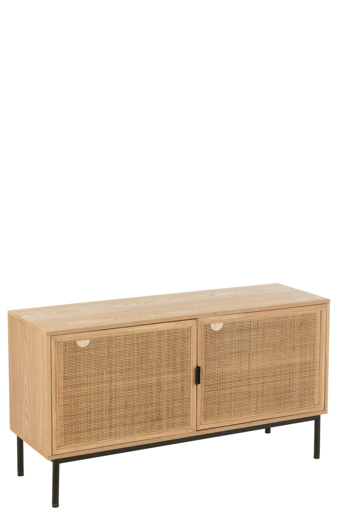 Bergkast MDF/Metaal Natuurlijk/Zwart Groot - J-LINE