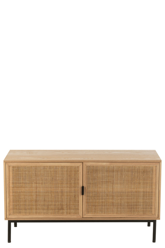 Bergkast MDF/Metaal Natuurlijk/Zwart Groot - J-LINE