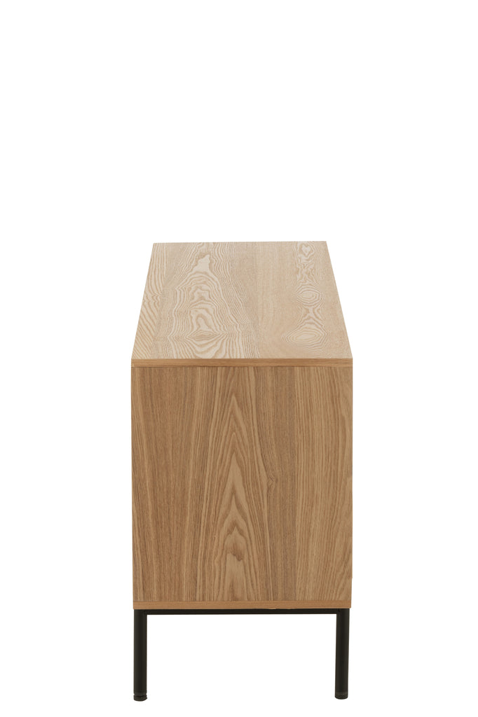Bergkast MDF/Metaal Natuurlijk/Zwart Groot - J-LINE