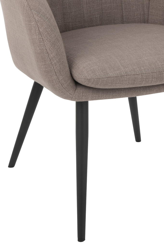 Armstoel Miles Staal/Schuim Taupe - J-LINE