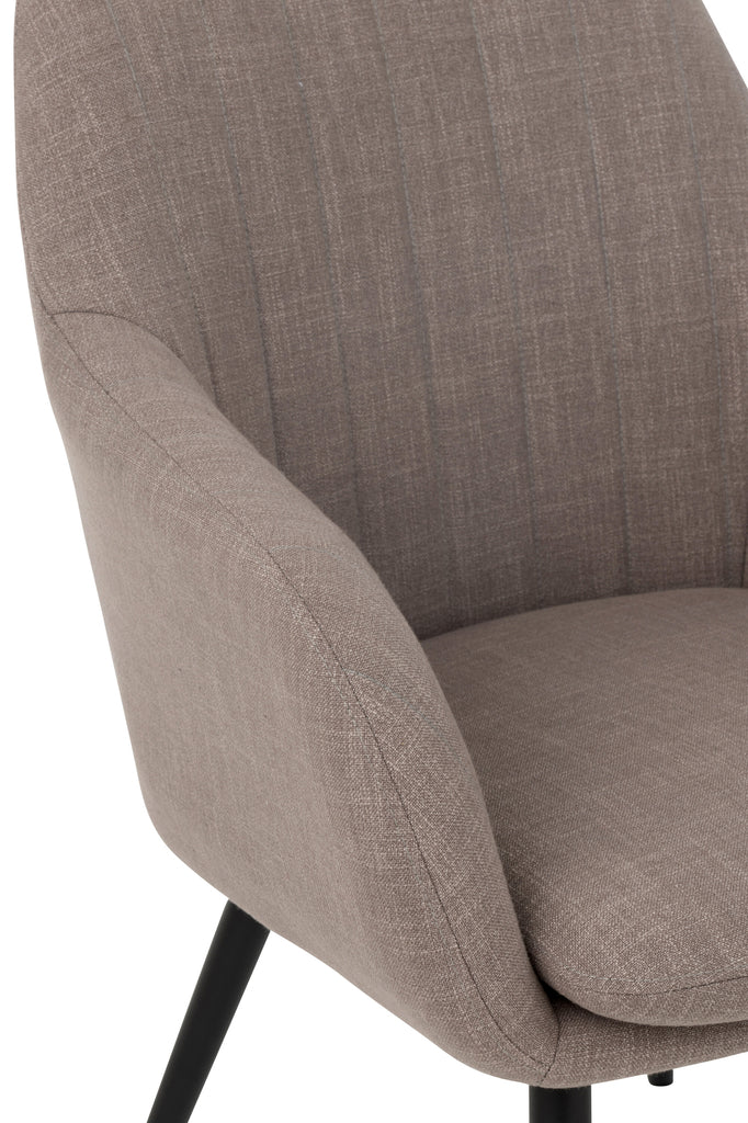 Armstoel Miles Staal/Schuim Taupe - J-LINE