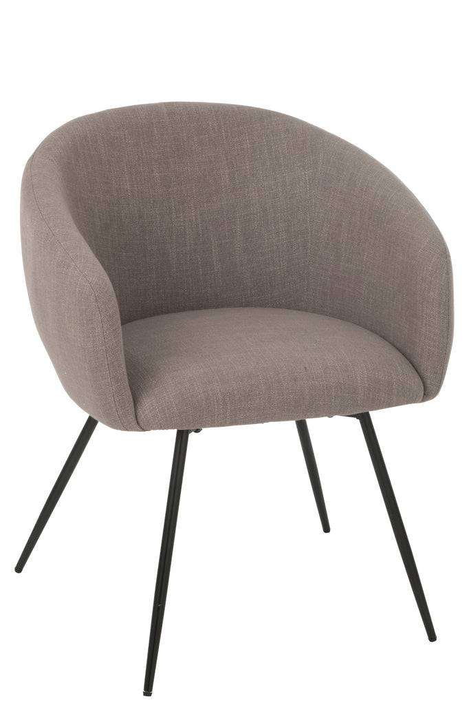 Stoel Wales Staal/Schuim Taupe - J-LINE