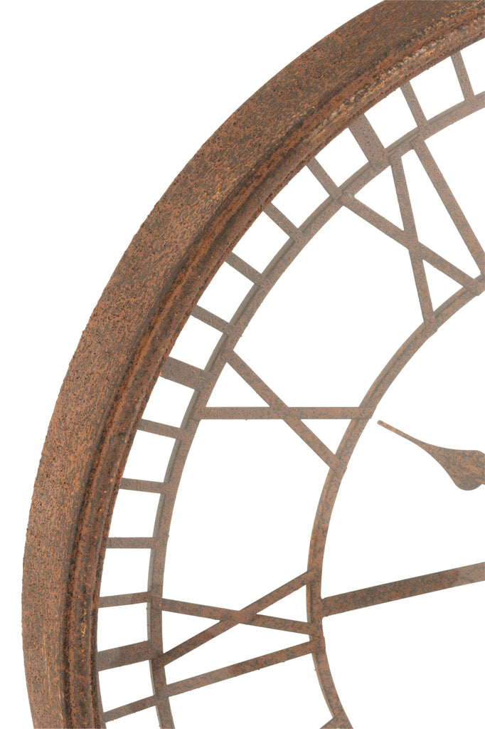 Klok Metaal/Glas Roest - J-LINE