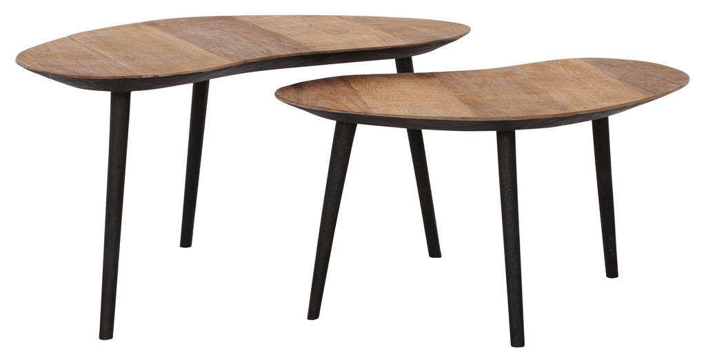 Table basse Organus, naturel - lot de 2 - DTP