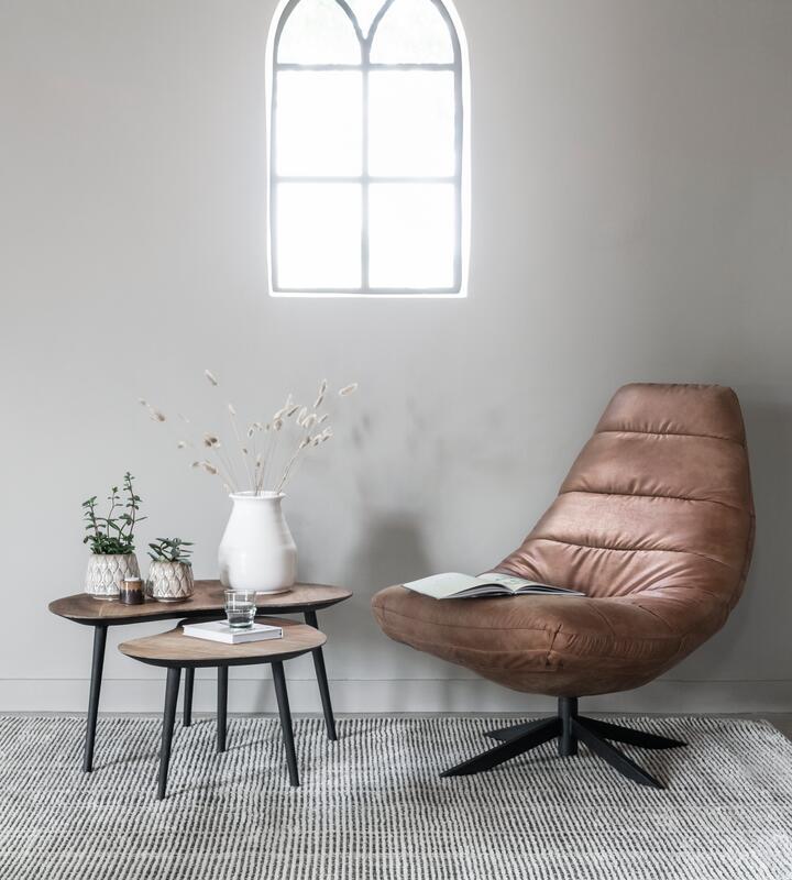 Table basse Organus, naturel - lot de 2 - DTP